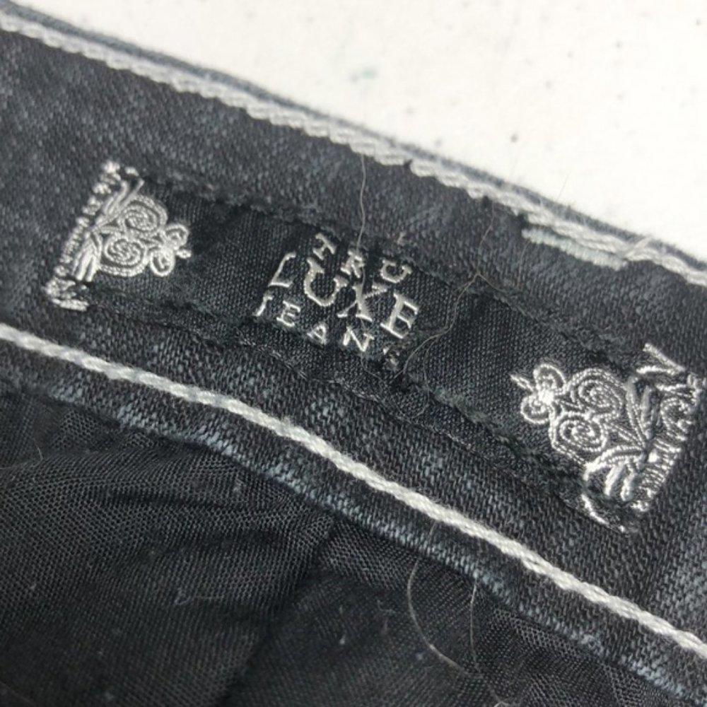 PREMIUM TRULUXE BLACKWASH SLIM-CUT JEANS 31/12x30 CRYSTALS 💎 - Picture 2 of 12